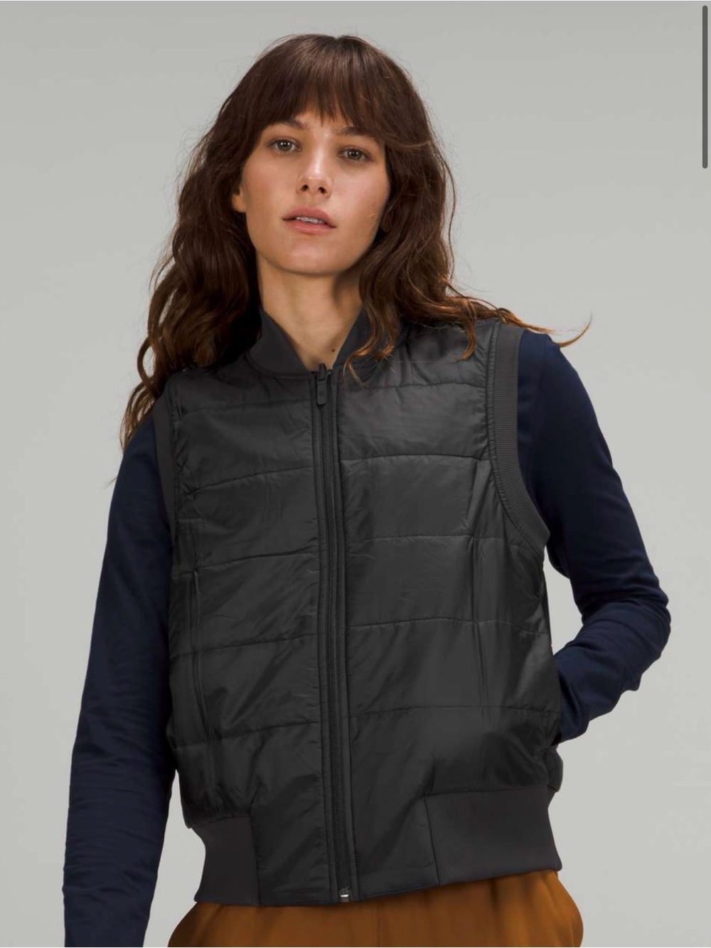 Lululemon Reversible Black Quilted / Bomber Vest